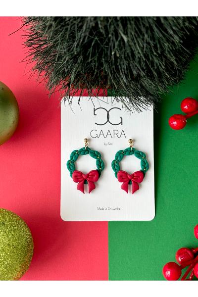 Earrings - Festive Wreaths